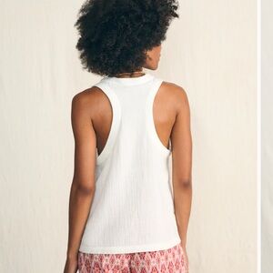 Faherty Dream Cotton Gauze Scoop Neck Tank